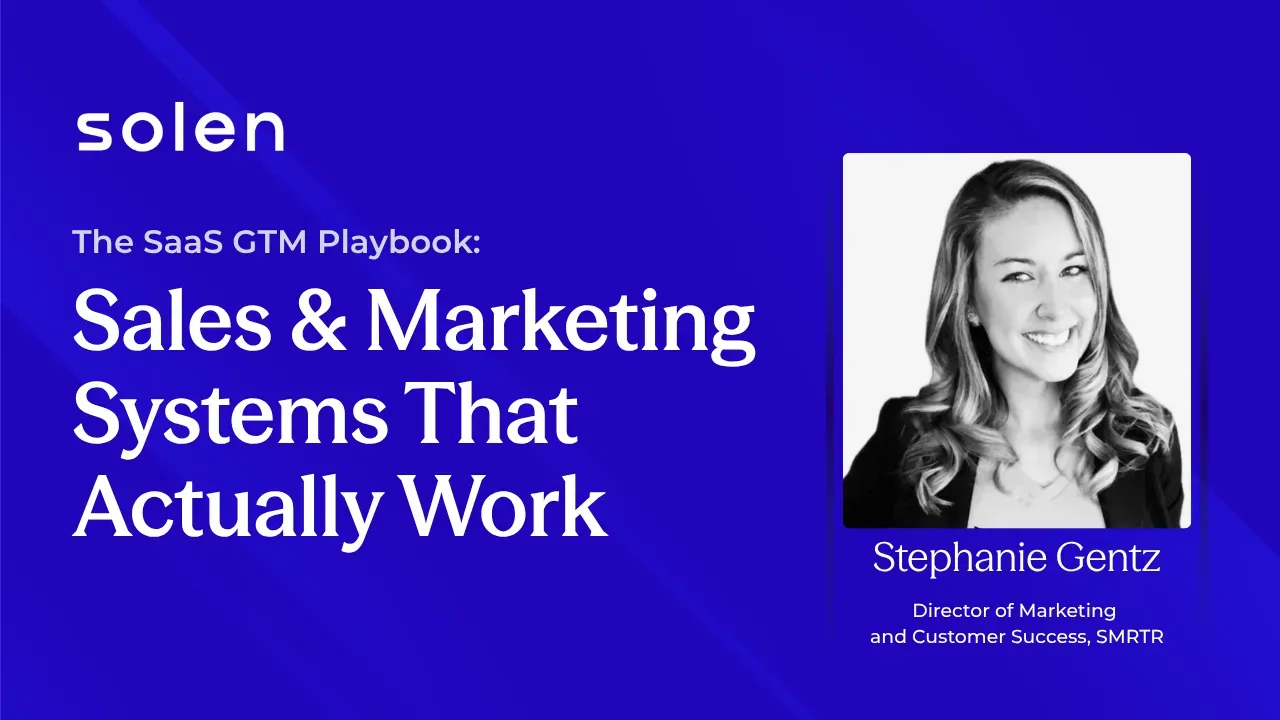 Webinar title with headshot of woman