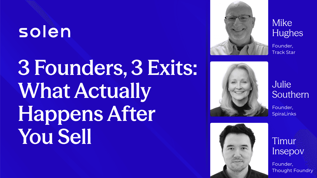 Webinar title with 3 headshots from guest speakers